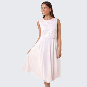 Tone Pleated Bodycon Dress